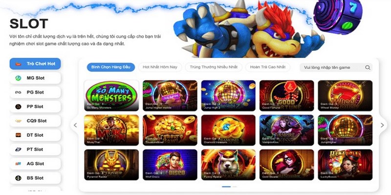 Slot Game mang đến trải nghiệm hấp dẫn cho tân thủ